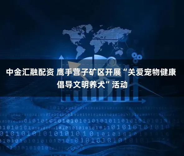 中金汇融配资 鹰手营子矿区开展“关爱宠物健康 倡导文明养犬”活动