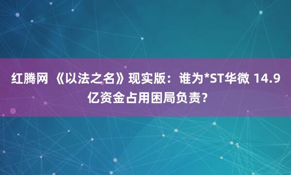 红腾网 《以法之名》现实版：谁为*ST华微 14.9 亿资金占用困局负责？